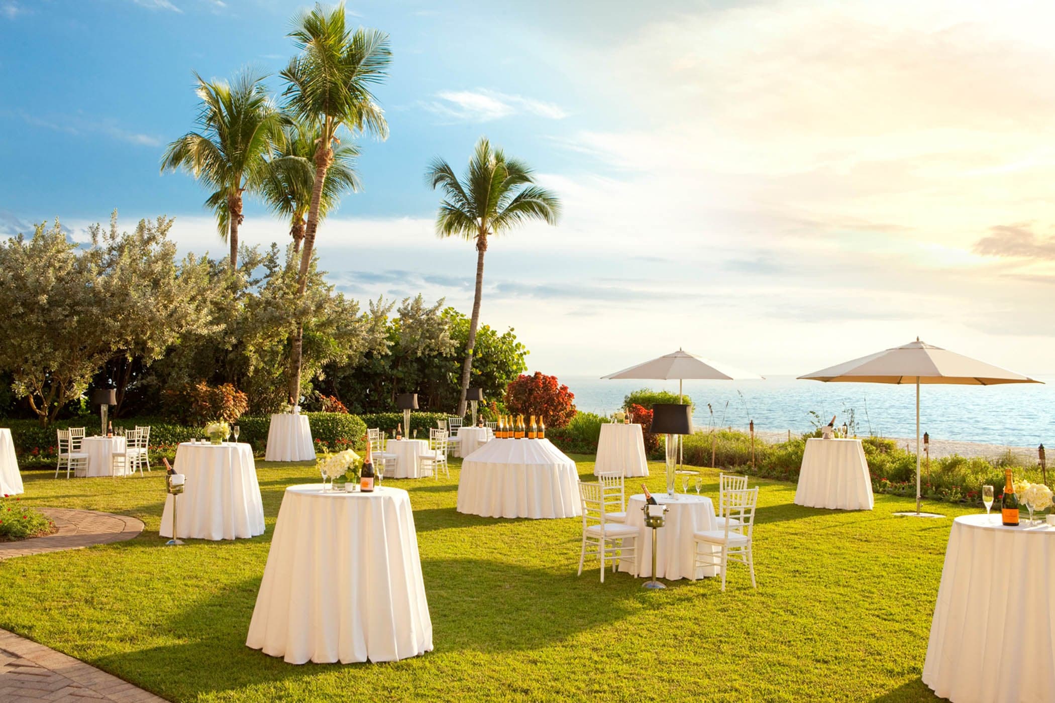 The gulf Lawn set up for an outdoor function
