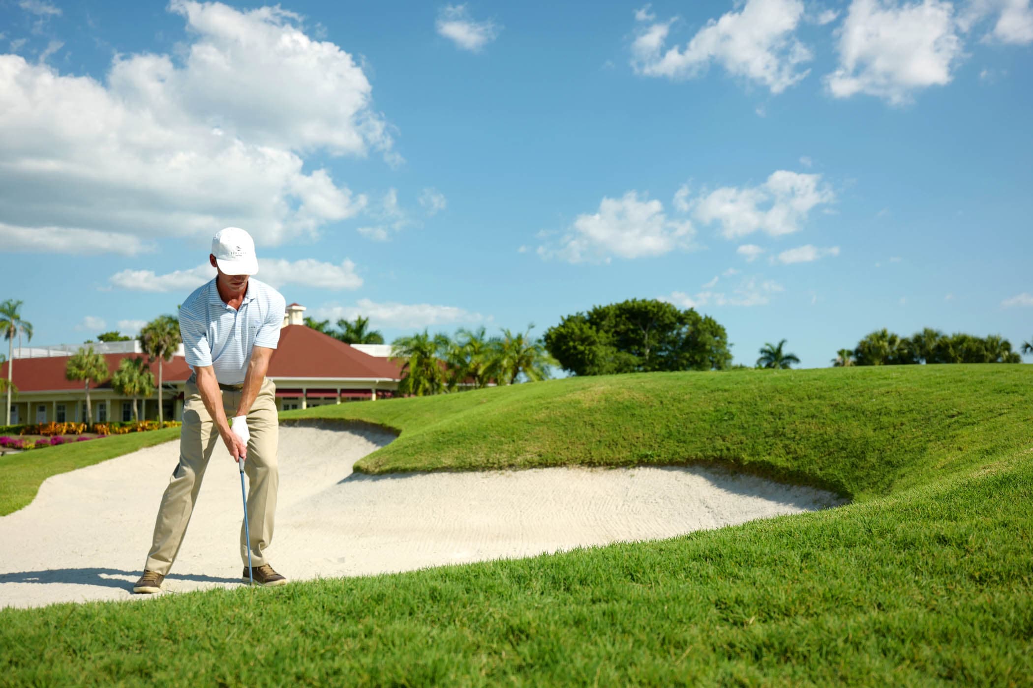 A man golfing at LaPlaya