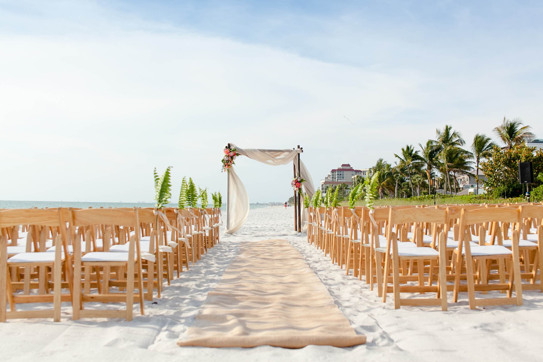 A beach ceremony at LaPlaya