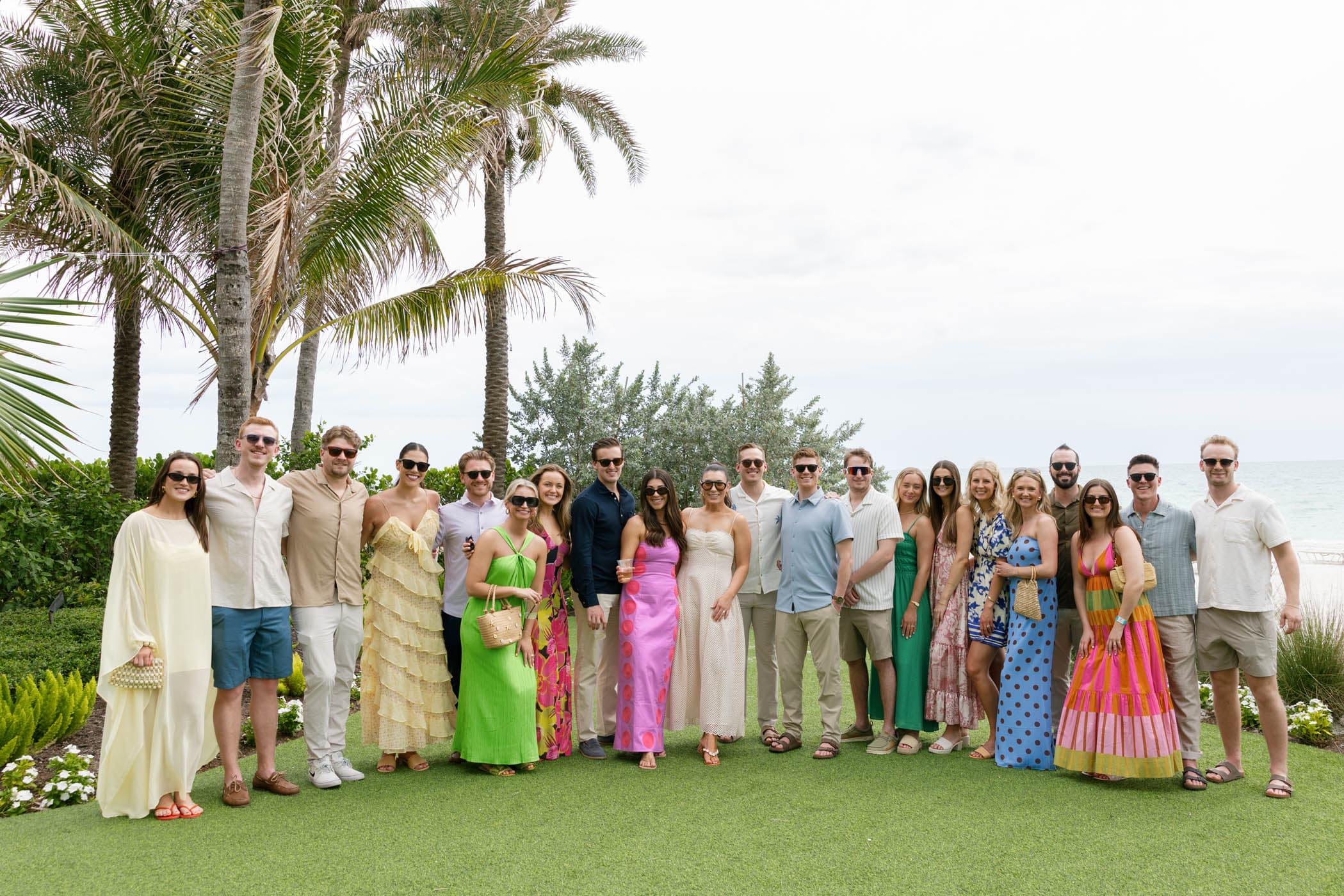 A large group taking a photo at LaPlaya