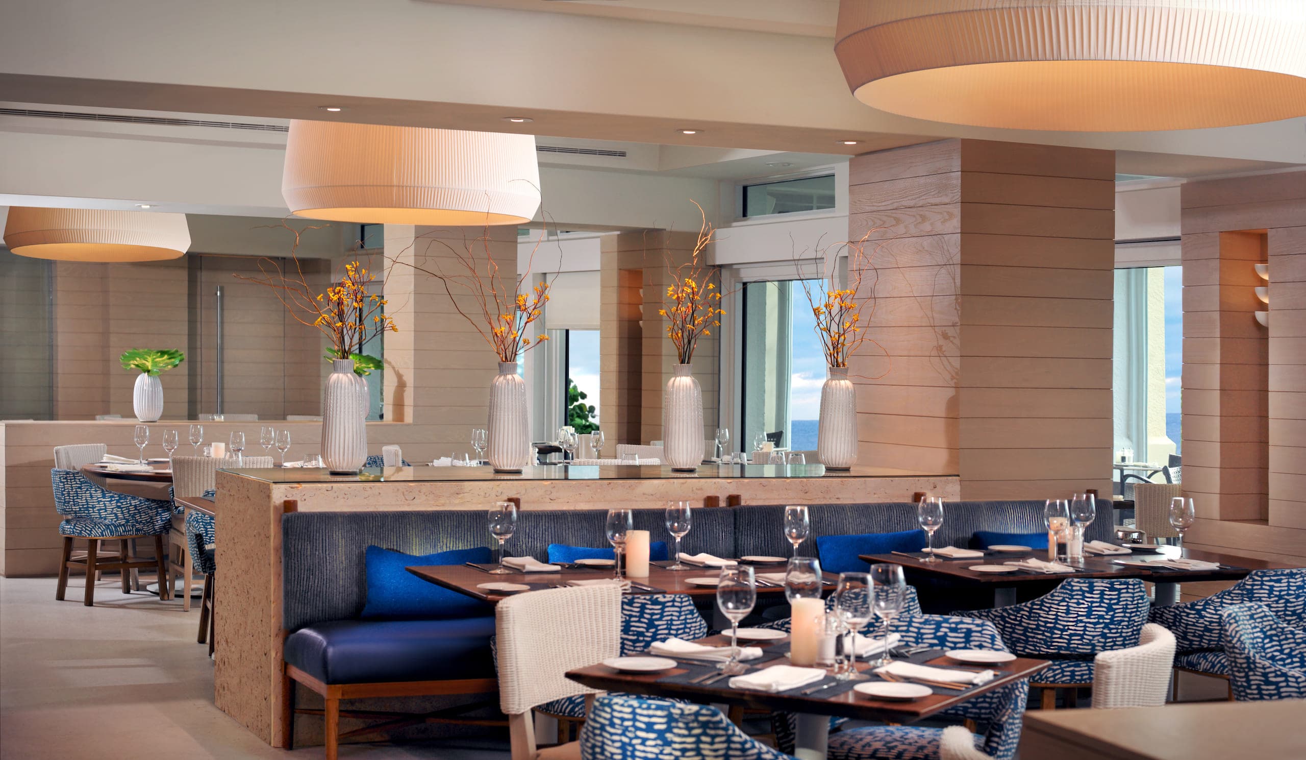 The dining room at BALEEN Naples