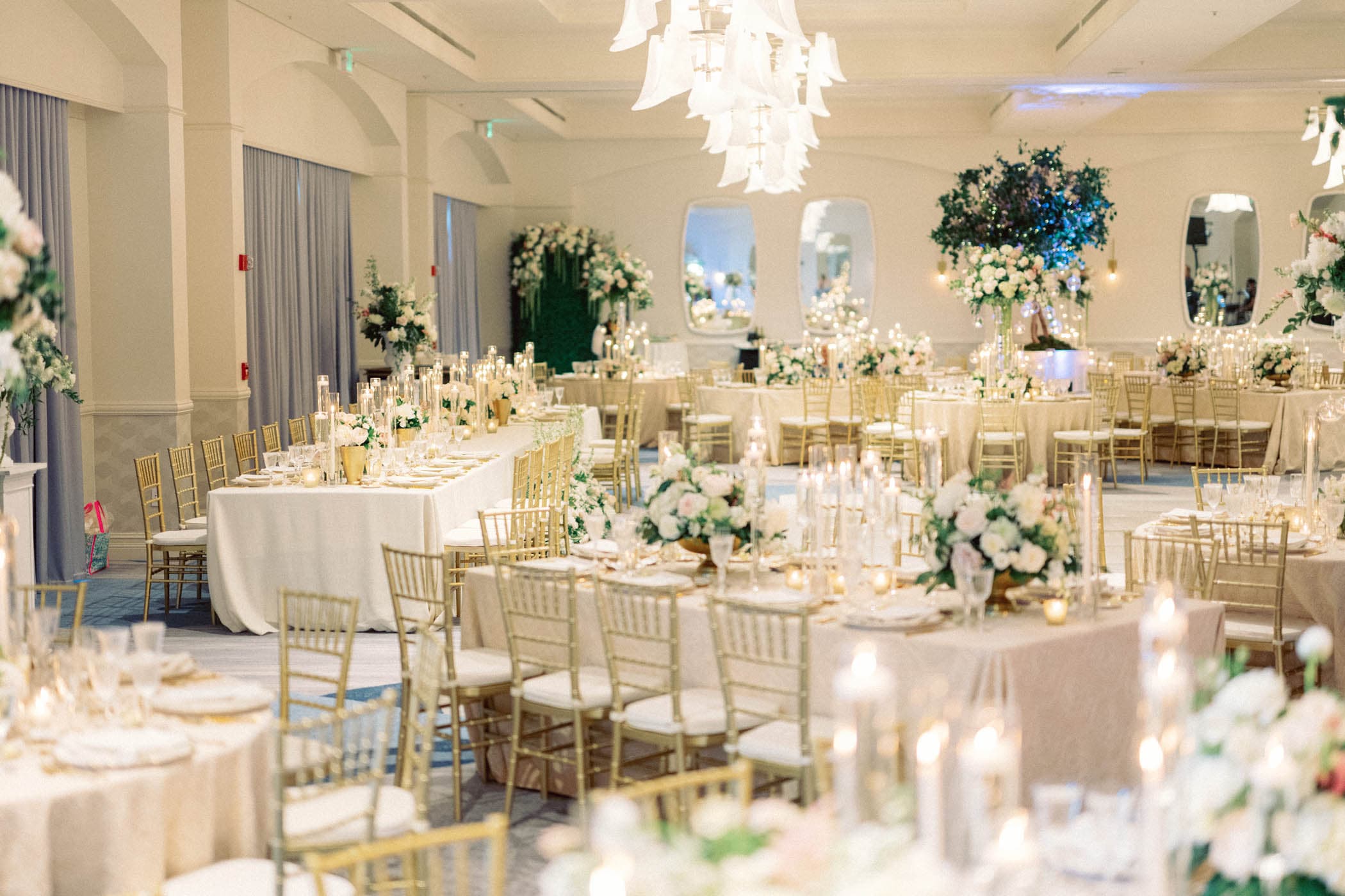 A venue at LaPlaya setup for a wedding