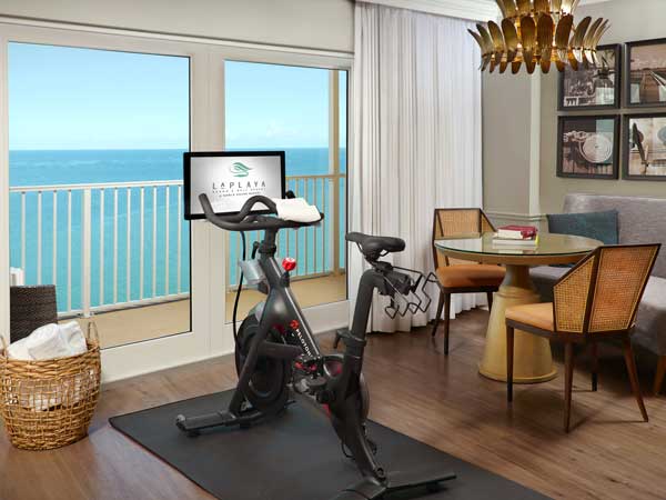 Peleton Bike In A Laplaya Guestroom.