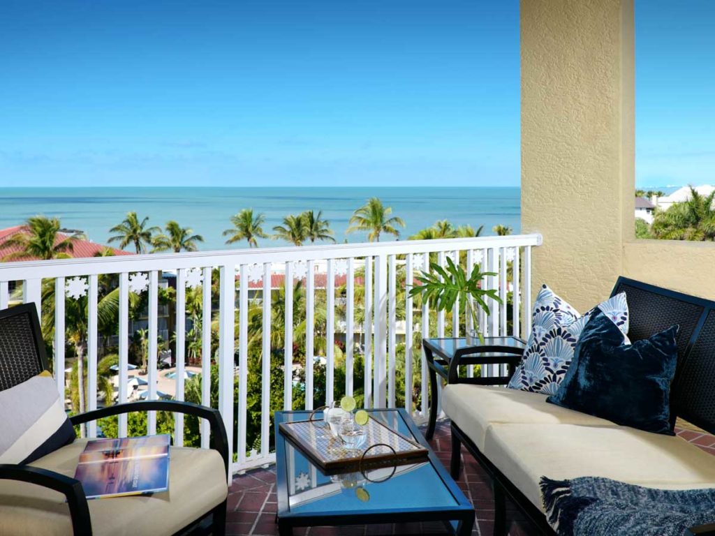 Guestroom Balcony with beach view in Naples, FL