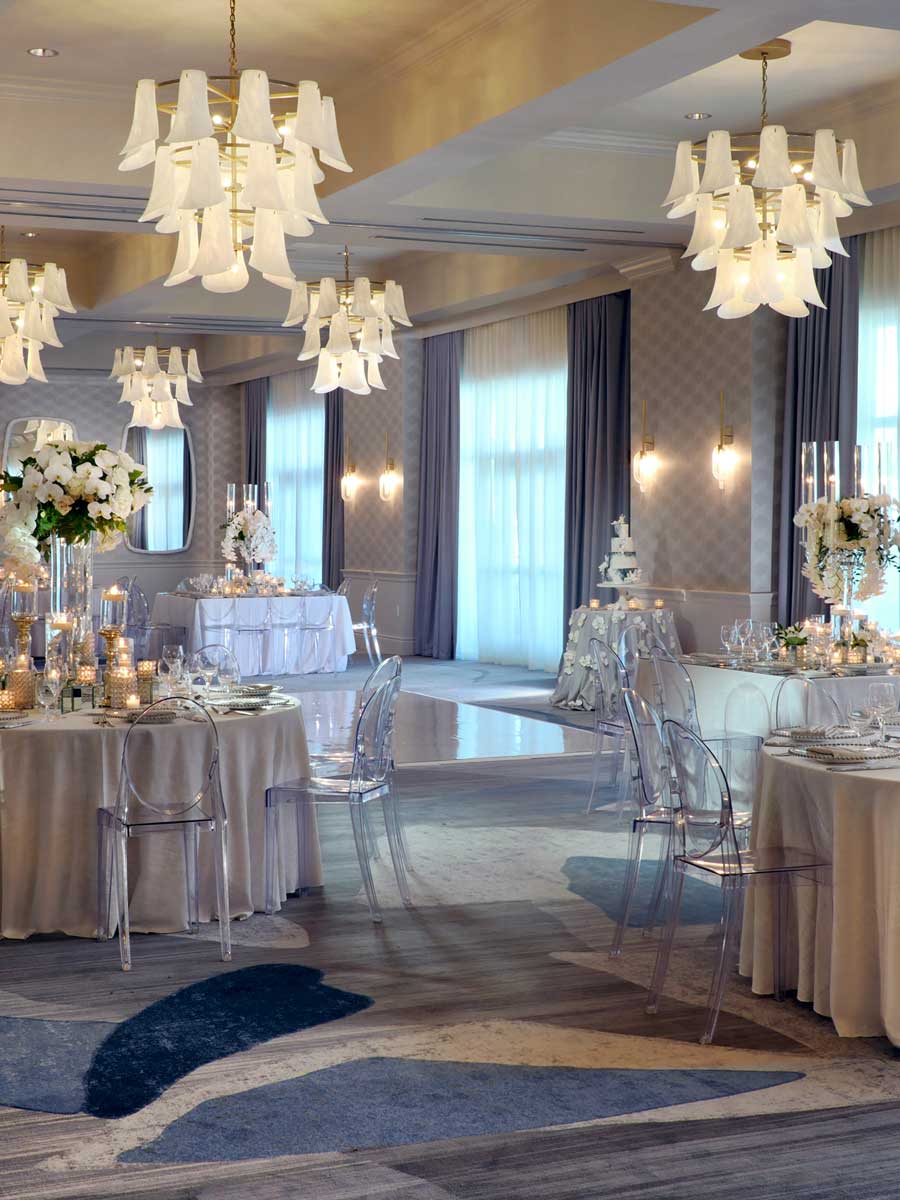 Ballroom for wedding at La Playa Beach and Golf Resort in Naples, FL
