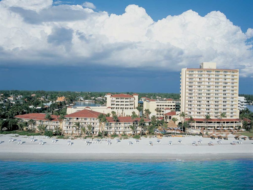 La Play Beach and Golf Resort in Naples, FL aerial view