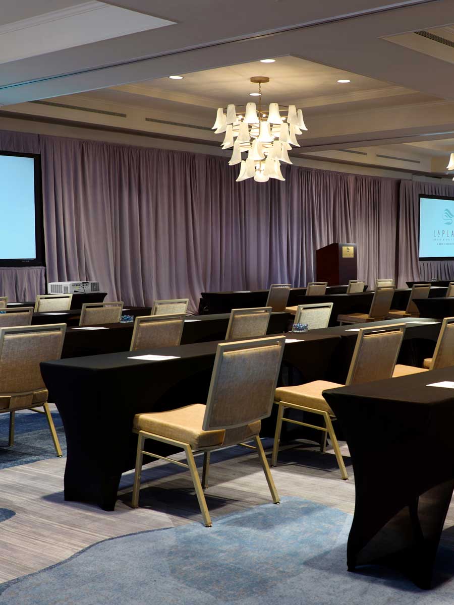 Meeting room setup with classroom style in Naples, FL