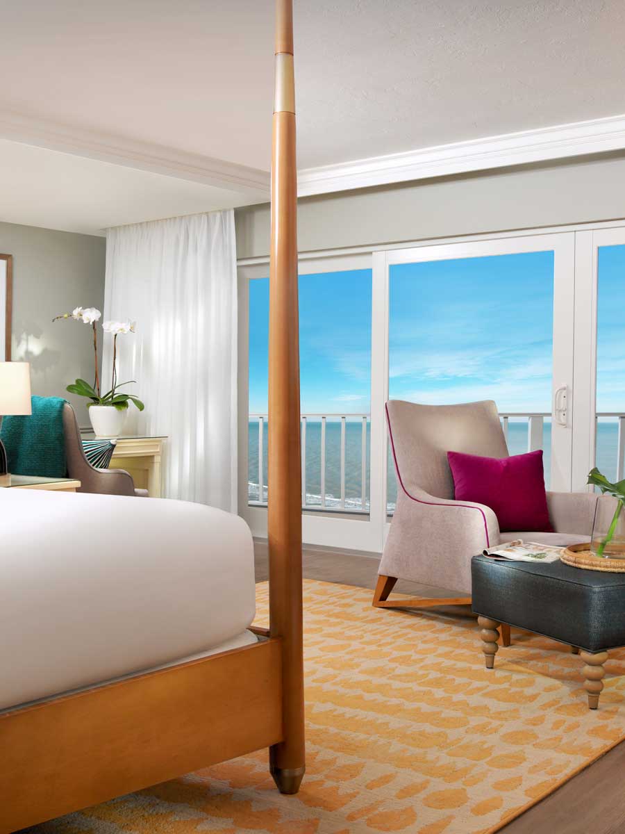 Guestroom suite with views of the ocean