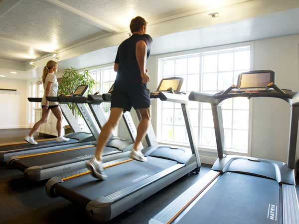 treadmills in gym at La Playa Beach and Golf Resort in Naples, FL