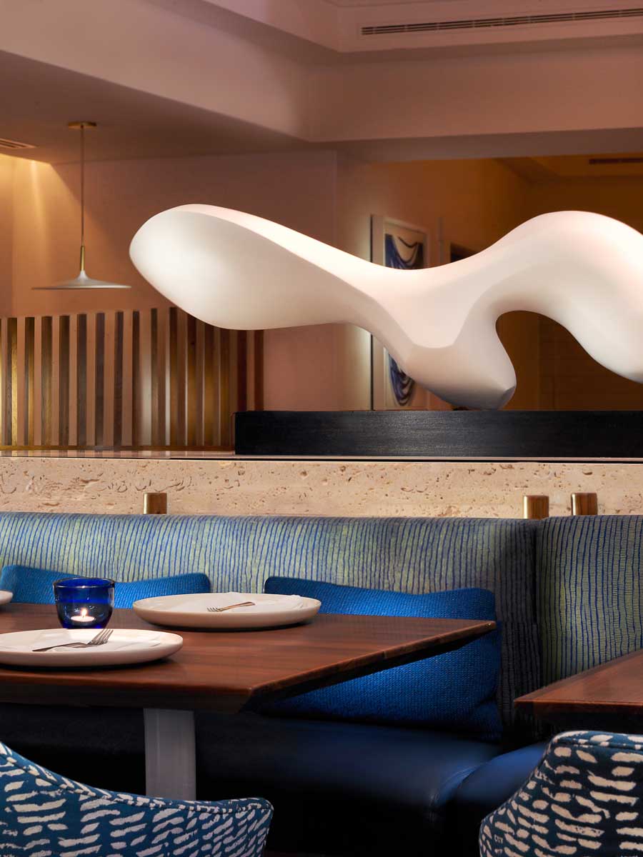 Indoor seating at BALEEN.