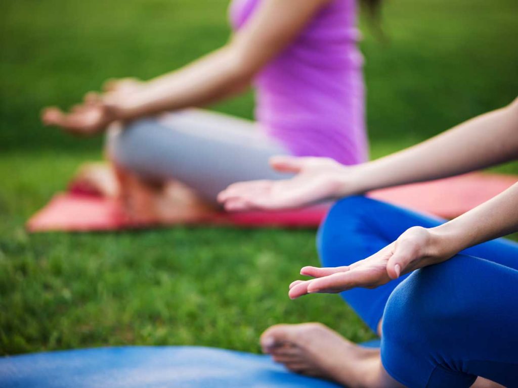 Yoga In The Grass.