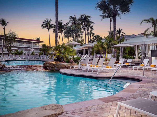 Laplaya Resort Pool At Sunset