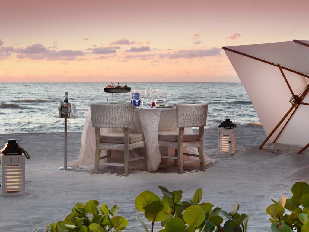 Fancy Dining On The Beach