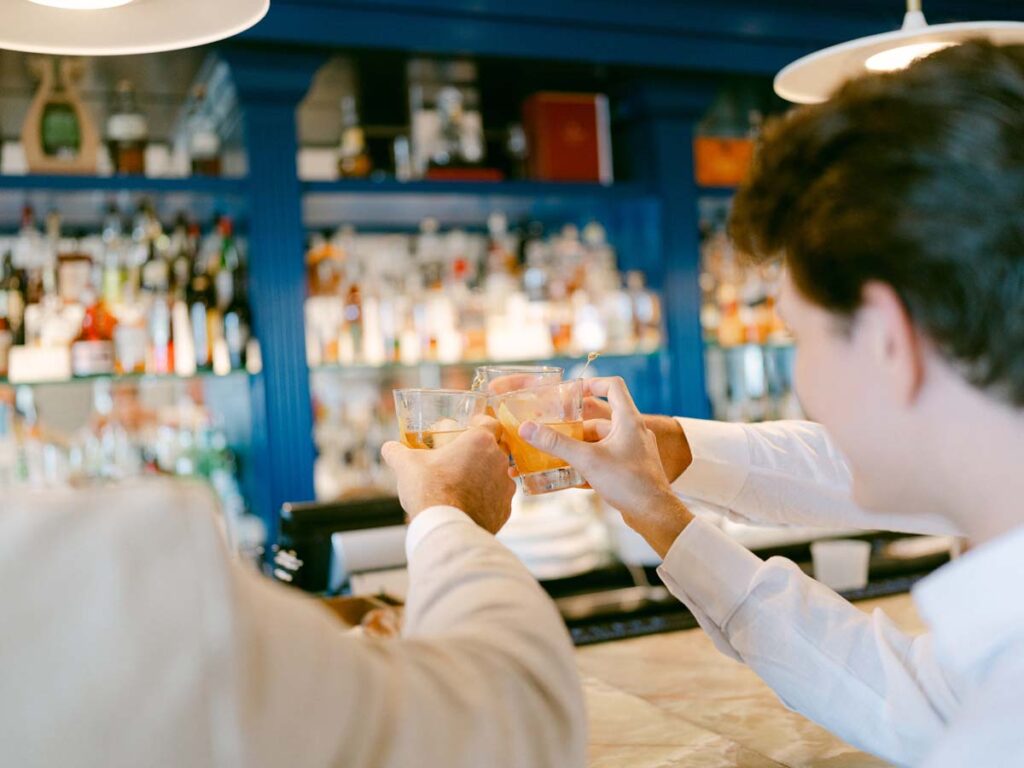Groomsmen Having Drinks