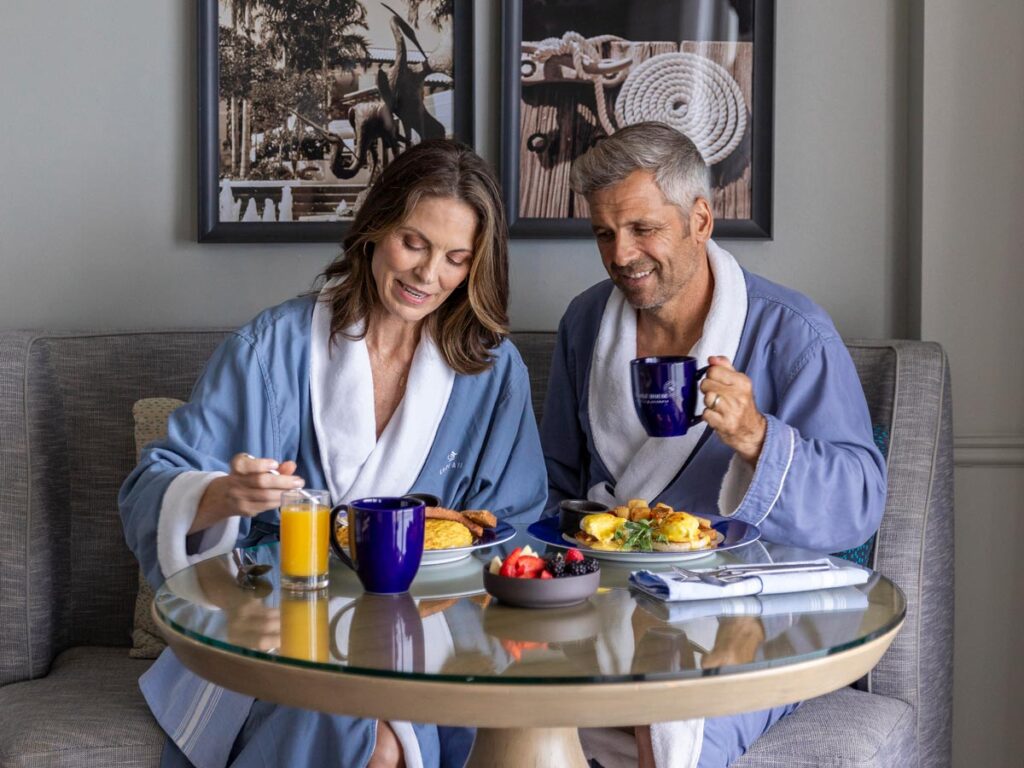 Couple Eating Breakfast